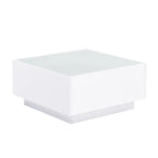 Table basse LED avec plateau en verre trempé dépoli