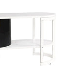 Meuble TV extensible avec 3 tiroirs et pieds réglables en métal (Convient aux téléviseurs jusqu'à 75 pouces)