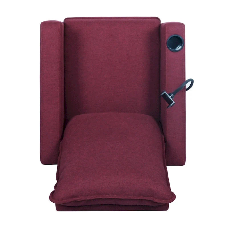 Canapé inclinable réglable avec porte-gobelet et pochette de rangement