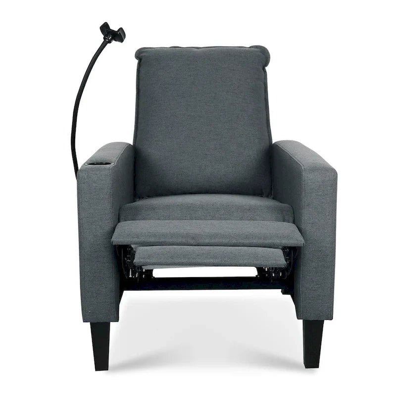 Canapé inclinable réglable avec porte-gobelet et pochette de rangement