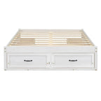 Lit plateforme double avec 6 tiroirs de rangement
