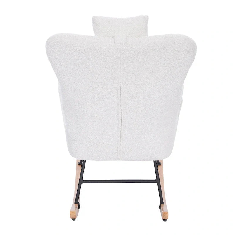 Fauteuil à bascule rembourré pour chambre d'enfant, salon et chambre à coucher