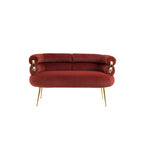 Fauteuil d'appoint en velours avec pieds en métal