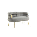 Fauteuil d'appoint en velours avec pieds en métal