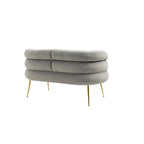 Fauteuil d'appoint en velours avec pieds en métal