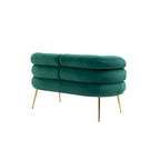 Fauteuil d'appoint en velours avec pieds en métal
