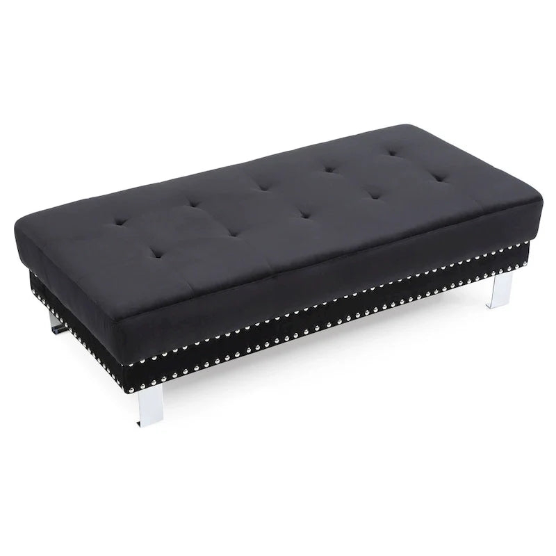 Pouf surdimensionné en velours