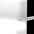 Meuble TV miroir de 59 po avec incrustation de diamants écrasés et armoires de rangement