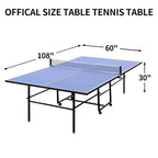 Table de ping-pong pliable de 2,74 m avec 2 raquettes et 3 balles